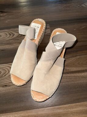 gentle souls Taupe Slip-On Espadrille Sandals